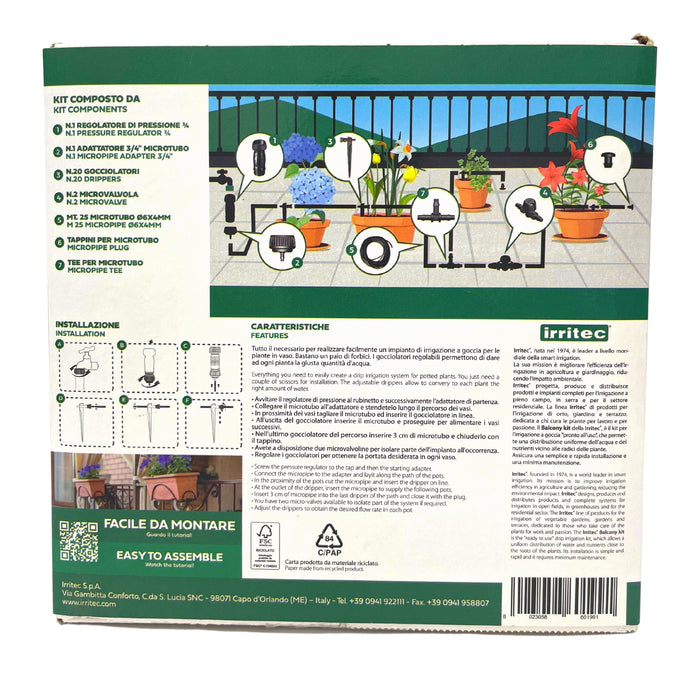 Pack Riego Balcón: Kit Balcony + Programador Edrop