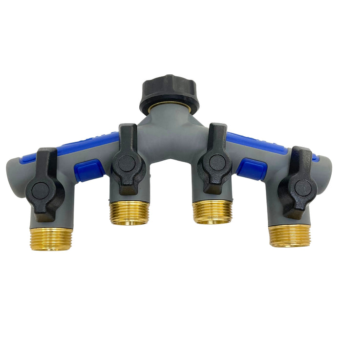 Unión llave 4 Salidas Metálico 3/4" - Orbit