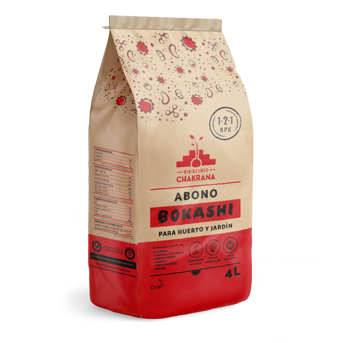 Abono Bokashi Plantas 4 Lt - Bioinsumos Chakrana