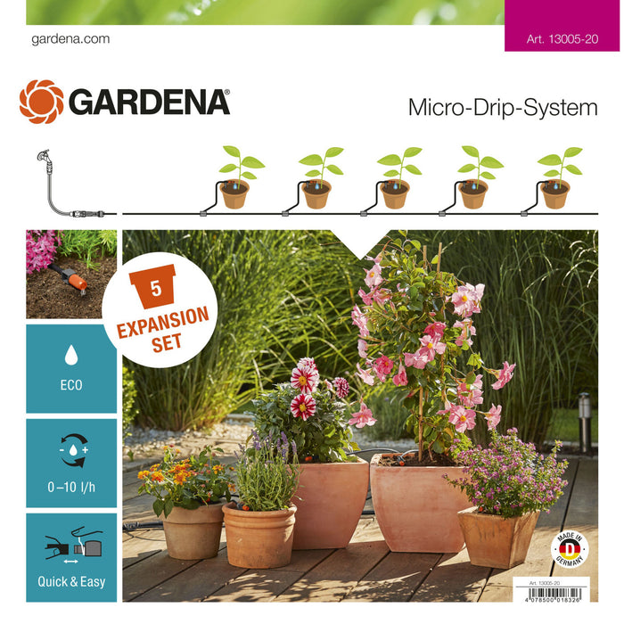 Extensión Kit de Riego para Terrazas Balcones y Macetas - Gardena