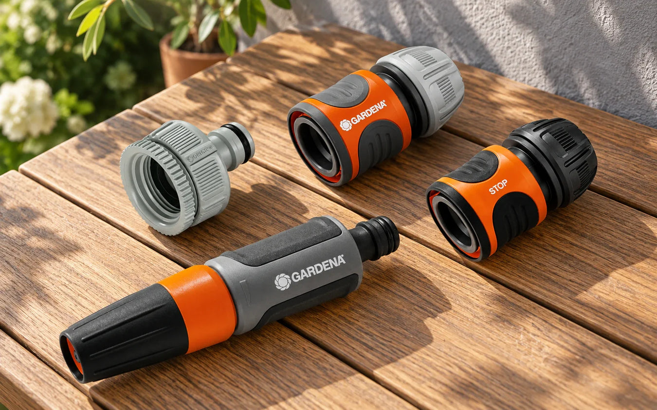 Conectores de Manguera: Kit de Conectores y Pitón Riego para Manguera - Gardena