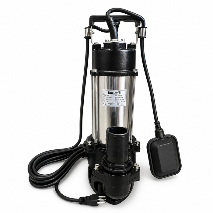 Bomba Sumergible Drenaje Aguas Servidas 1 HP VB750F - BARLETTA