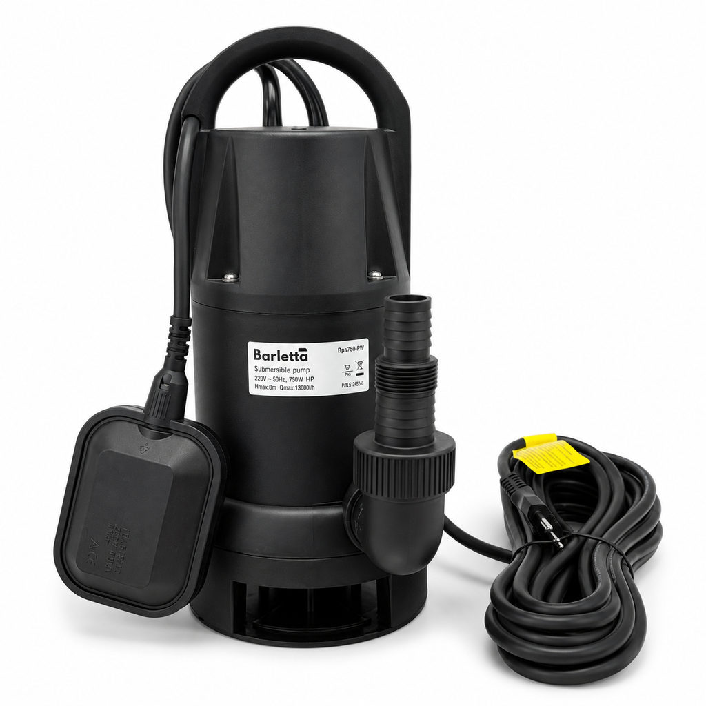 Bomba de Agua Sumergible Drenaje 1 HP BPS750-PW - BARLETTA