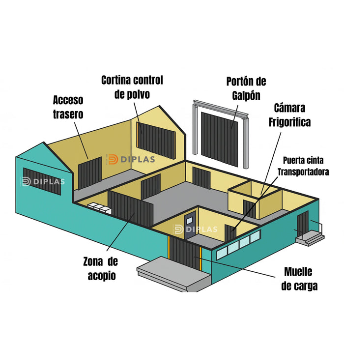 Lama Cortina PVC Negro Opaco 200x2mm