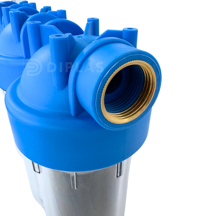 Filtro de Agua 3 Etapas Antisarro con Cartuchos 10” - Conexión 1”