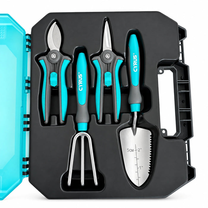Kit de jardinería Carry con maletín Cyrus — vista de componentes