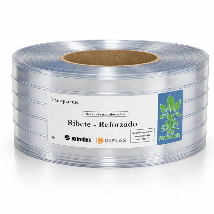Lama Cortina PVC Ribete Reforzada 300x3 mm - Extruflex
