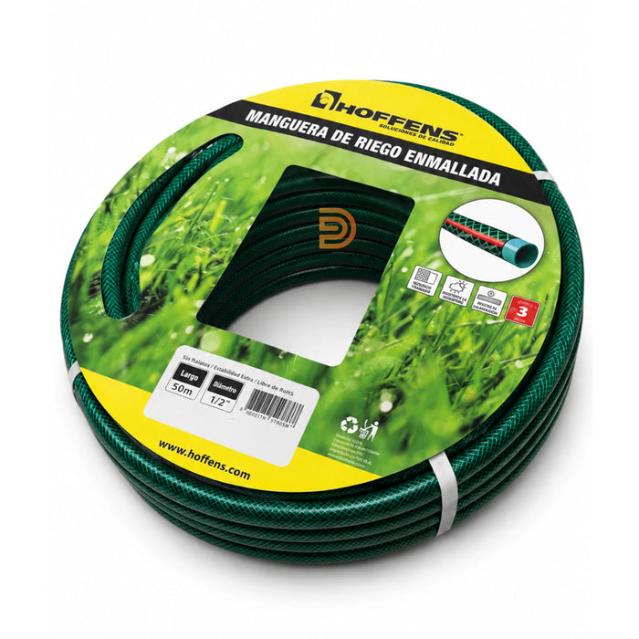 Manguera de Jardín Mallaflex Reforzada  1/2" 50 mts - Hoffens