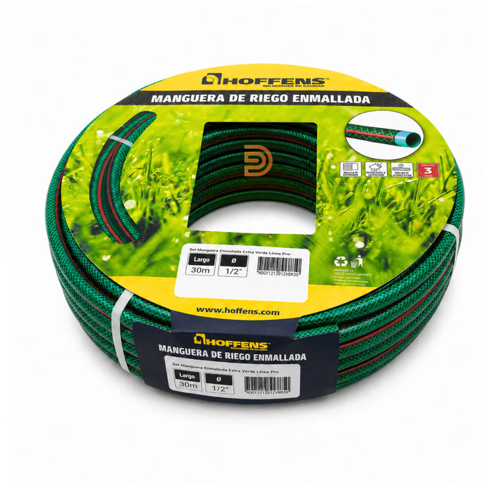 Manguera de Jardín Mallaflex Reforzada  1/2" 30 mts - Hoffens