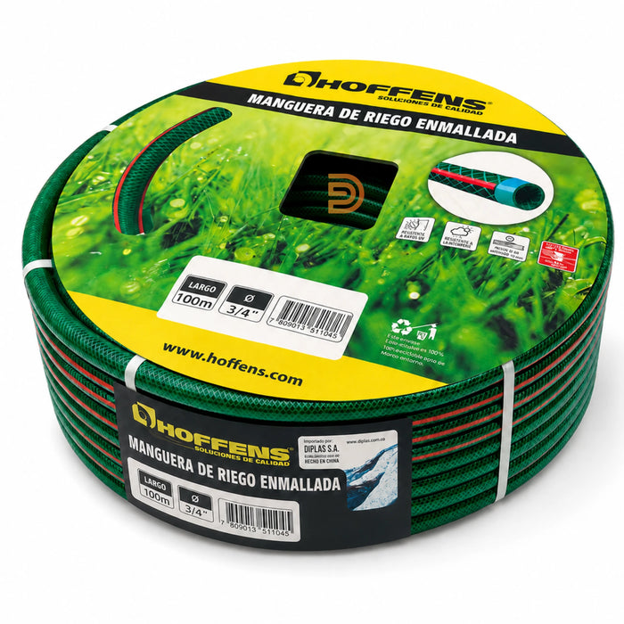 Manguera de Jardín Mallaflex Reforzada  3/4" 100 mts - Hoffens