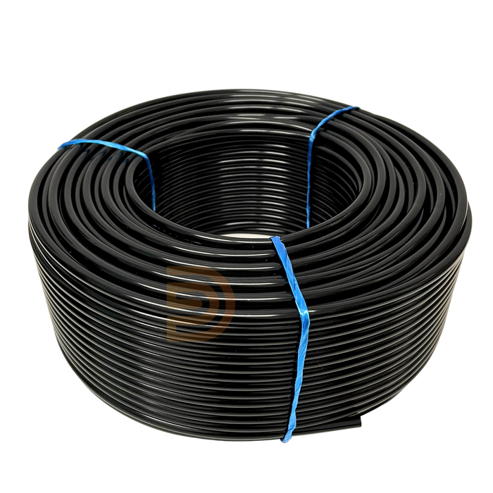 Cañería Microtubo Riego 100 mts Premium Virgen 4 mm Negro