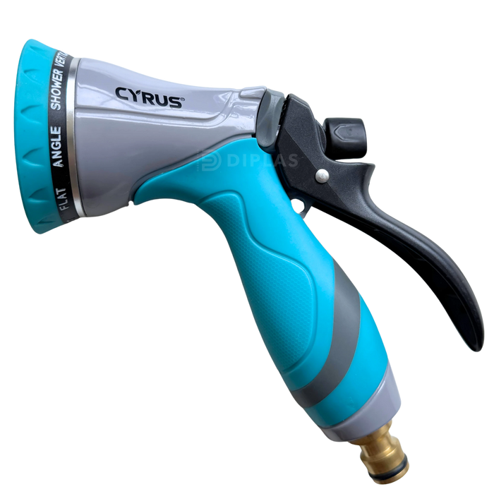 Pistola de Riego Trigger MAX – 10 Patrones - Cuerpo Metálico y Conector de Latón