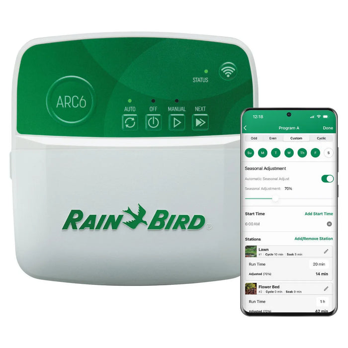 Programador de Riego Rain Bird ARC 6 Estaciones con WiFi Integrado