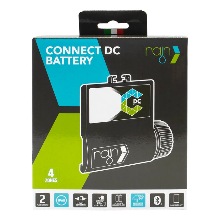 Programador de riego autónomo Rain Connect DC de 1 estación, detalle