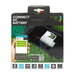 Programador de riego autónomo Rain Connect DC de 4 estaciones, vista posterior