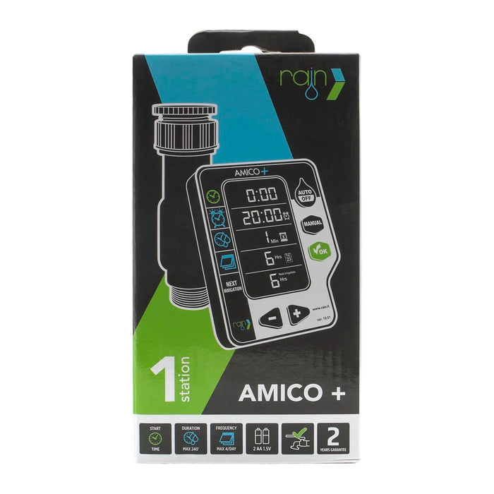 Programador de riego para llave Rain Amico+ de 1 zona, detalle