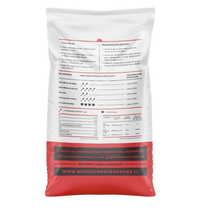 Abono Bokashi Plantas 20 Lt - Bioinsumos Chakrana