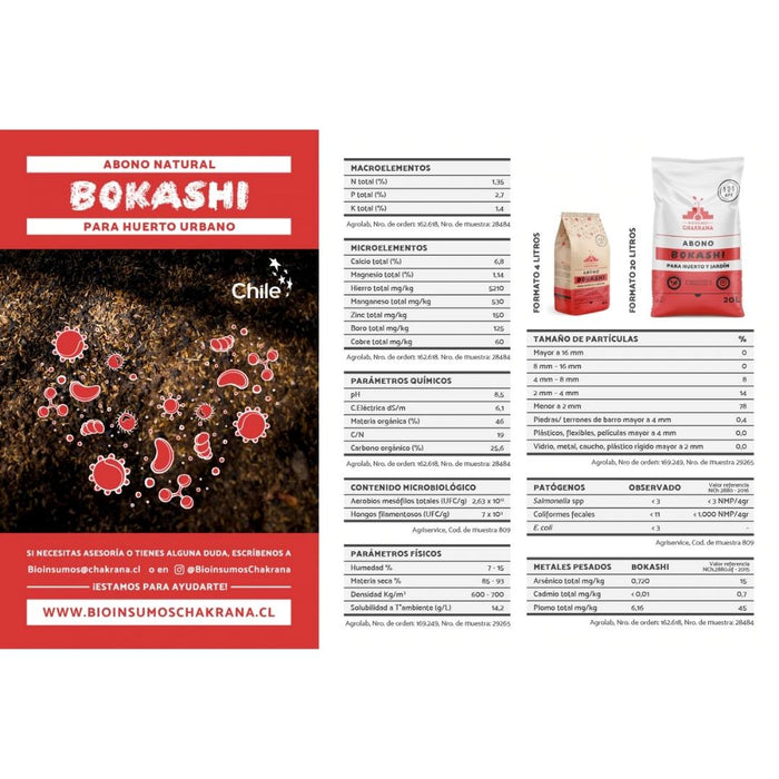 Abono Bokashi Plantas 20 Lt - Bioinsumos Chakrana