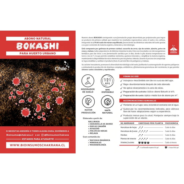 Abono Bokashi Plantas 20 Lt - Bioinsumos Chakrana