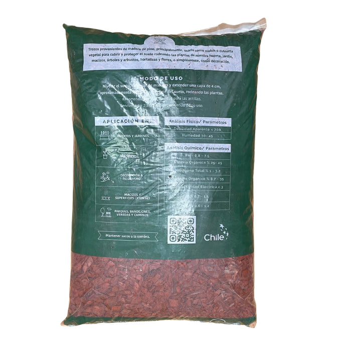 Mulch Rojo 60 Lt - Chicureo Sustentable