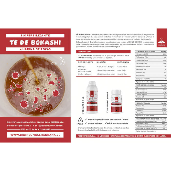 Té de Bokashi 500ML - Bioinsumos Chakrana